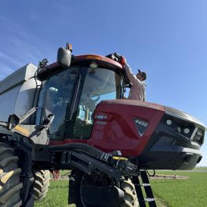 Front end of sprayer