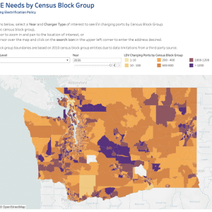 LDV EVSE Needs by Census Block Group infographic