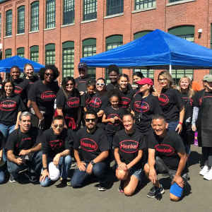 Group of people wearing Henkel t-shirts
