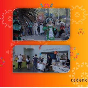 Collage of images from the Latinx Mercado Fiesta