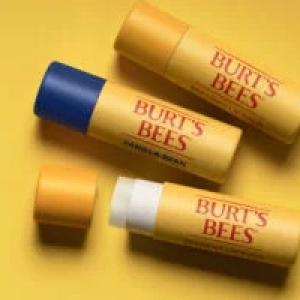 Three Burts Bees lip balms