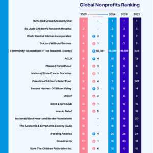 "Top Supported Nonprofits 2025"