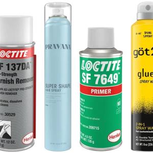 Four cans of different products