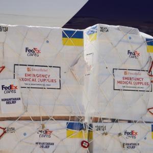 Pallets of medical supplies 