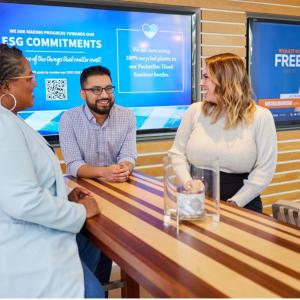 people talking with each other