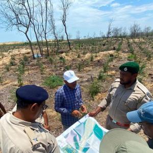 people looking at a map together