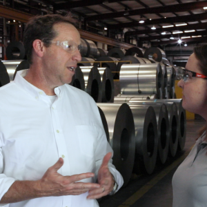 two people talking together