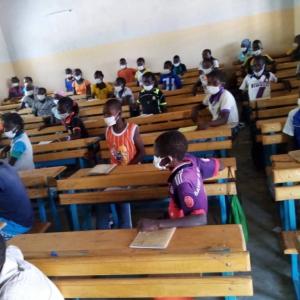 Konkourona children in a classroom