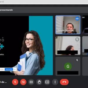 screenshot of a virtual meeting, 6 windows of attendees