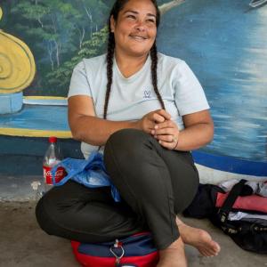 Emmy Patricia traveled through the Darién Jungle before finding a place to rest in Trojes, Honduras.  / Photo by Gonzalo Höhr