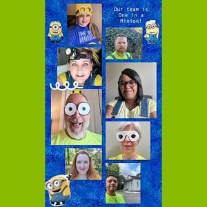 Employees with minions outfits