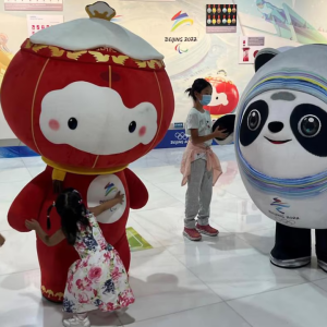 people dressed up inside museum