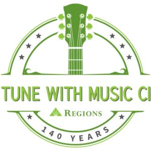 In Tune With Music City 140 years badge.