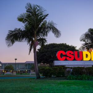 external view of the campus at dawn