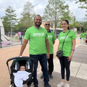 3 AMD employees and a baby