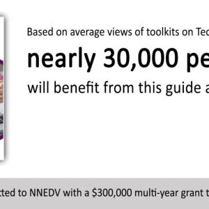 NNEDV logo and cover of the Securing Devices & Accounts guidebook.