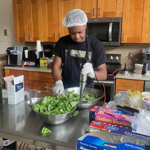 person working in a kitchen