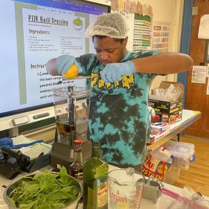 person working in a kitchen