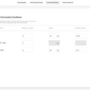 Screen shot of the Paint Vision dashboard