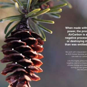 AirCarbon® is a carbon negative process