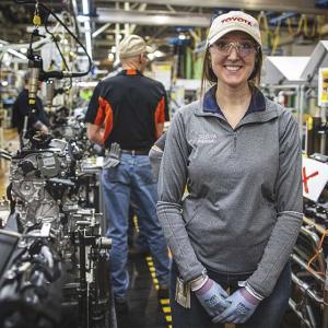 employees at a Duke plant
