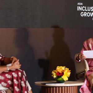 people presenting on stage