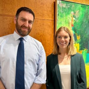 Washington University collaborators Simon Haroutounian, PhD and Emma Johnson, PhD