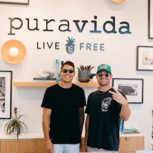 Griffin Thall and Paul Goodman in a Pura Vida store