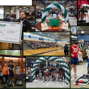 Collage of images of DICK's employees volunteering and posing for group photos