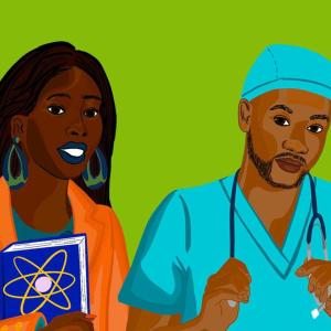 drawing of two people
