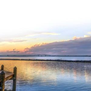 looking out over water