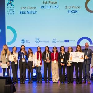 People standing onstage