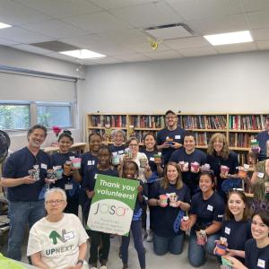 group of volunteers with UpNext