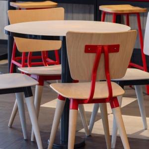 Arranged seating and tables