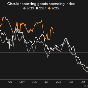 Chart: Circular sporting goods spending index