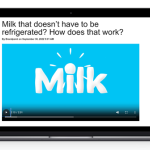 "Milk" on a laptop computer screen