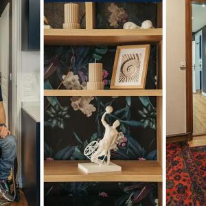 Collage of Sofyane and two images from his home.