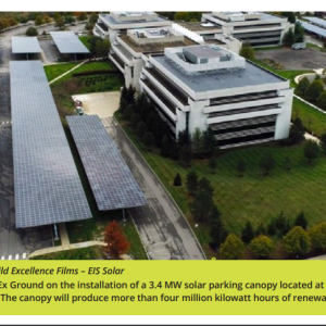 Solar Panels next to a building