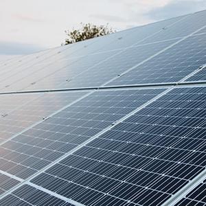 Rows of solar panels
