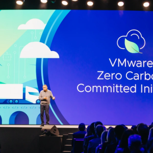 VMware CEO Raghu Raghuram delivers VMware Explore Keynote on stage