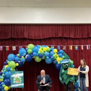 presentation on a stage