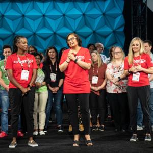 Group of people on stage