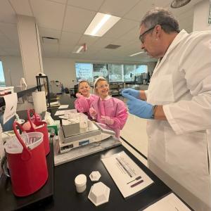 girl scouts in laboratory