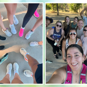 Susan Ruiz out on a run with members of the Store 697 Run Club.