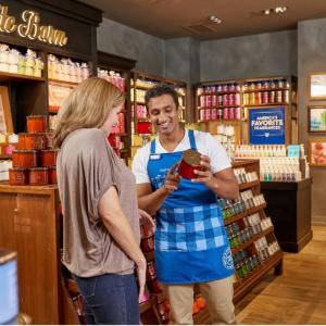 people looking at products in a Bath and Body Works store