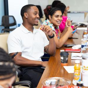 immersion program students meeting together