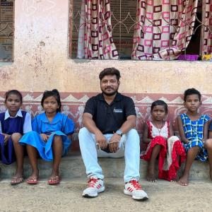 students with teacher