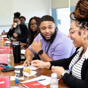 immersion program students meeting together