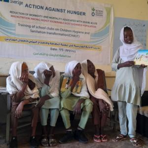 Action Against Hunger teams are working in Sudan to educate communities on nutrition and health. /Photo by Pedro Javaloyes