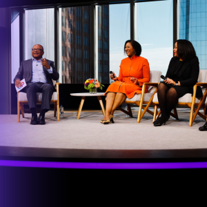 People on stage during the Summit